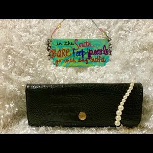 Isaac Mizrahi Faux Crocodile/Aligator Clutch